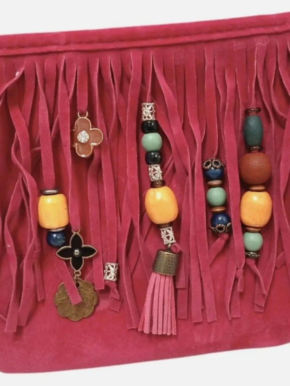 N/A fringed clutch